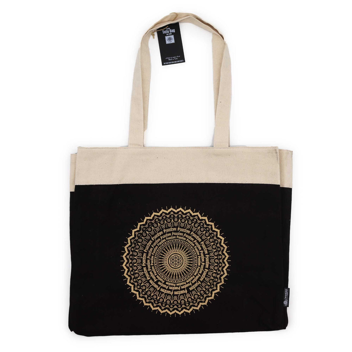 Oversized Tote Bag 14oz Stonewash - Freedom Mandala – view 3