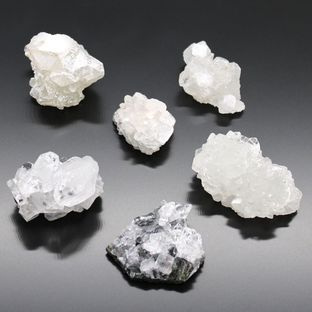 White Apophyllite Cluster Specimens 20-30mm, Set of 6 – view 10