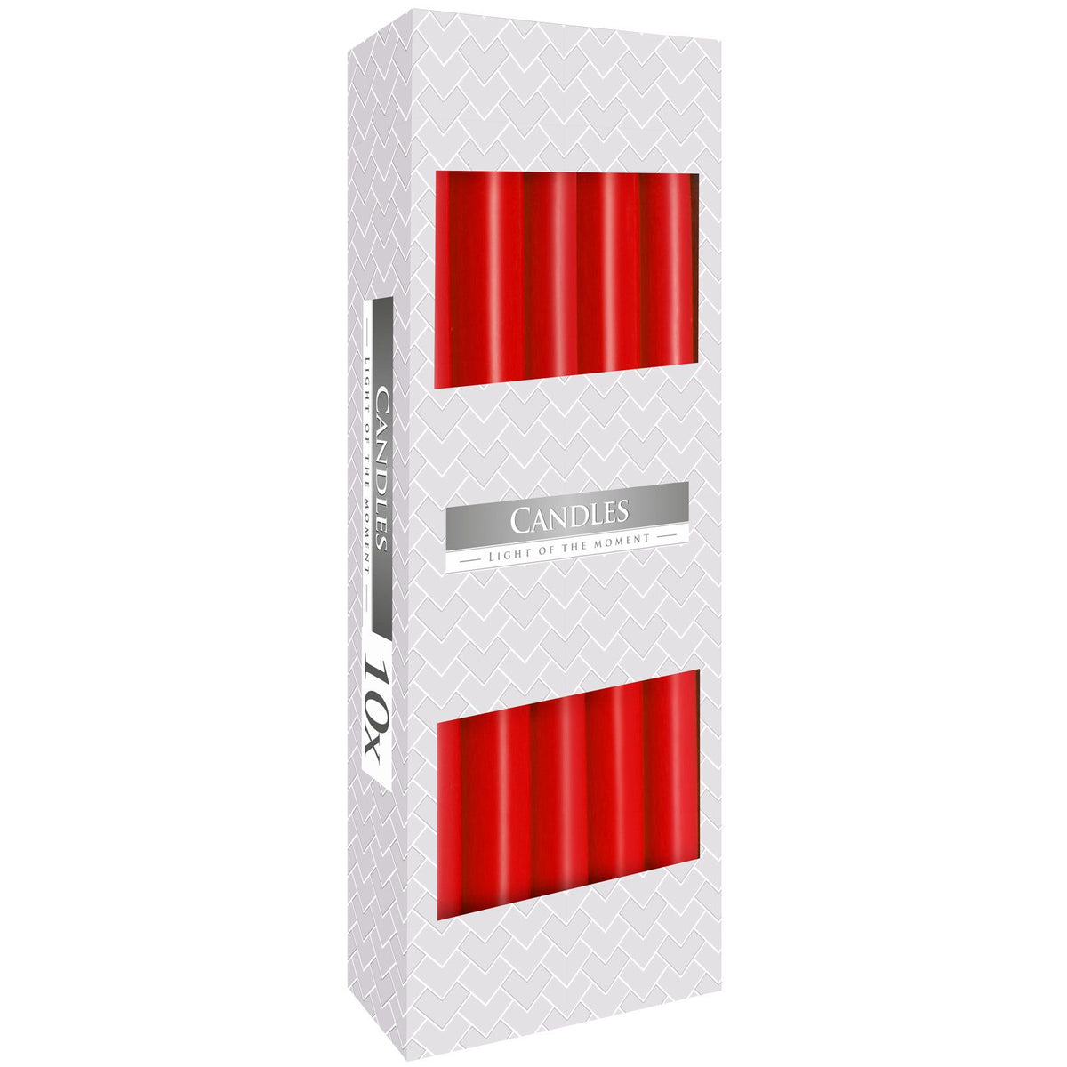 Red Taper Candles, Box of 10