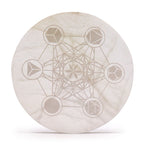 Selenite Large Plate 18cm - Sacred Geometry – view 2