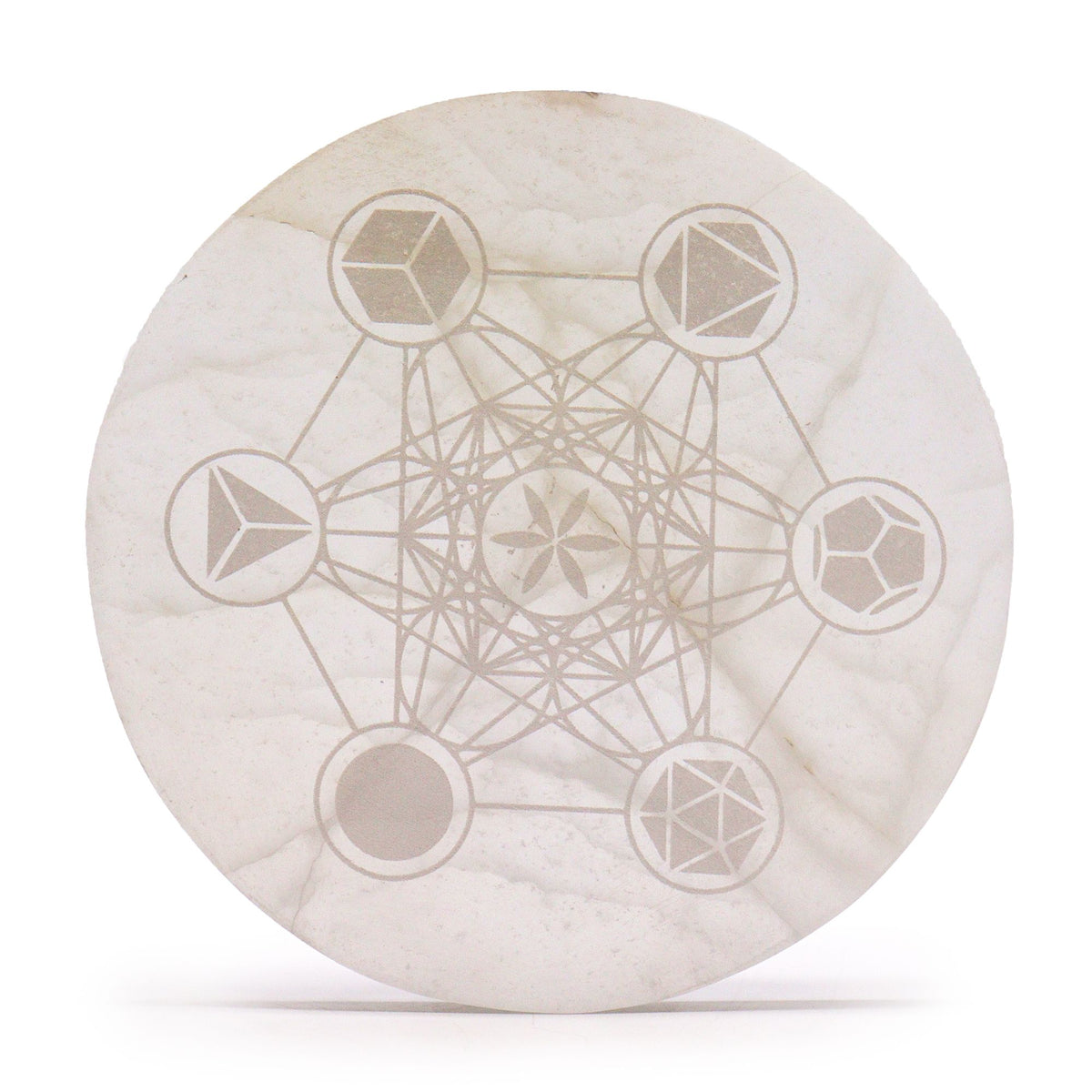 Selenite Large Plate 18cm - Sacred Geometry – view 2