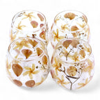 Natural Floral Glass Straight Candle Holder - Rosa 8x8cm – view 6
