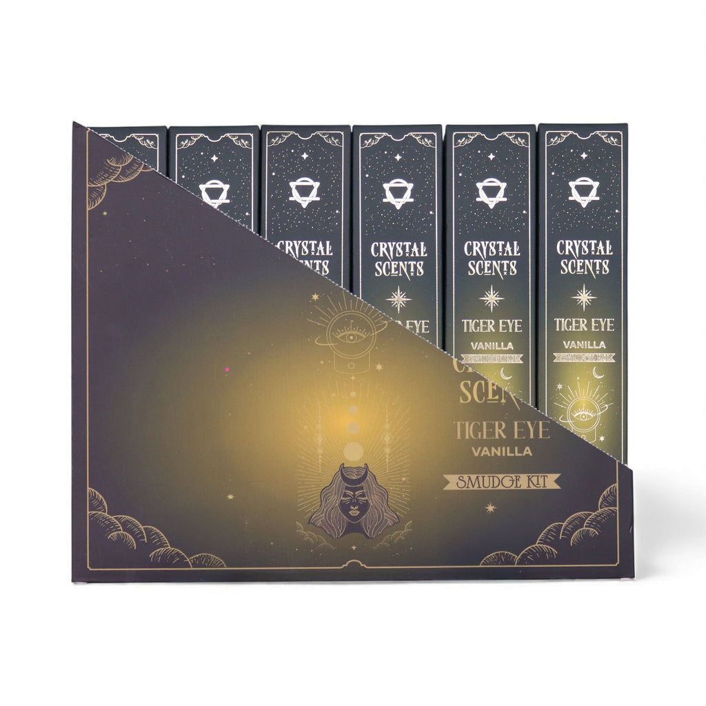 Tiger Eye Crystal Scents Smudge Incense Sticks - Vanilla