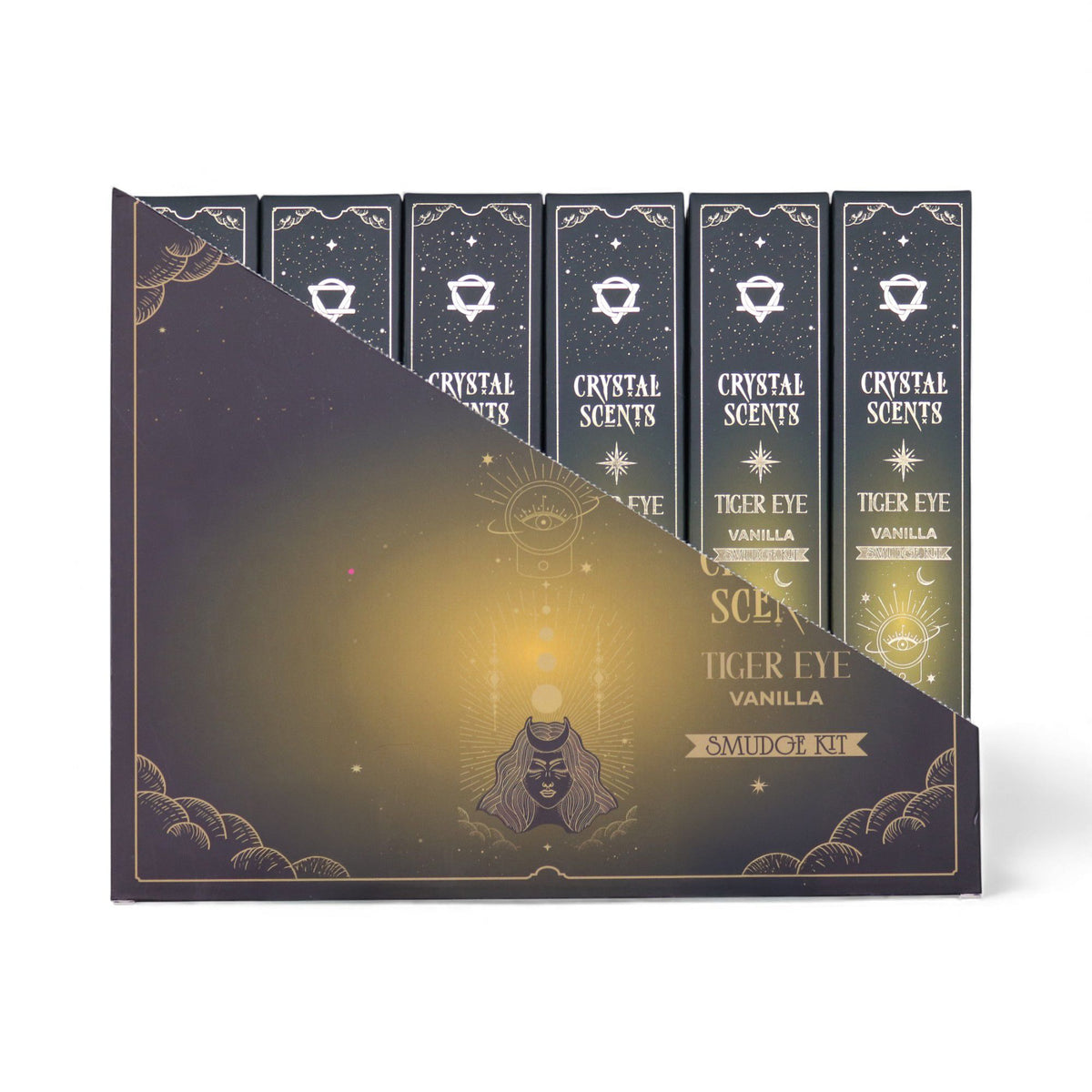 Tiger Eye Crystal Scents Smudge Incense Sticks - Vanilla