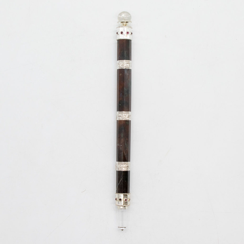 Bloodroot Sovereign Wand - Extra Long Jasper Wand with Ball Top - 26cm – view 6
