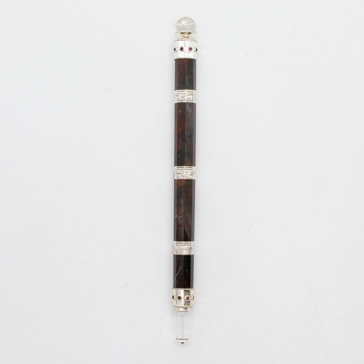 Bloodroot Sovereign Wand - Extra Long Jasper Wand with Ball Top - 26cm – view 6