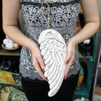 Hand Carved Angel Wing Wall Decor, 30 cm – view 4