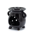 Ceramic Oil Burner - Moon & Stars Cutout - Black