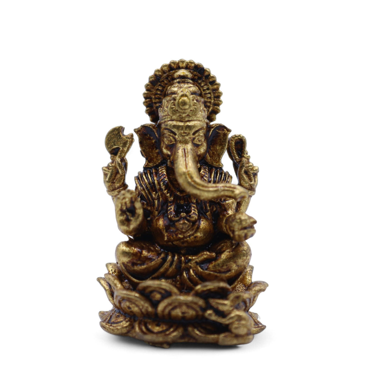 Brass Ganesha Miniature Statue - 30mm – view 5