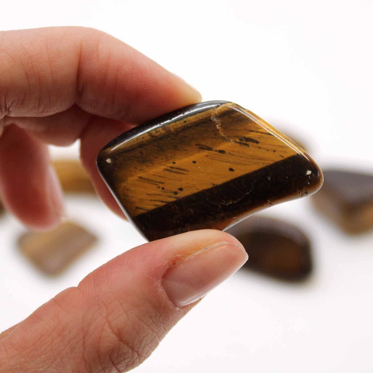 Large Golden Tiger Eye Tumble Stone – view 2