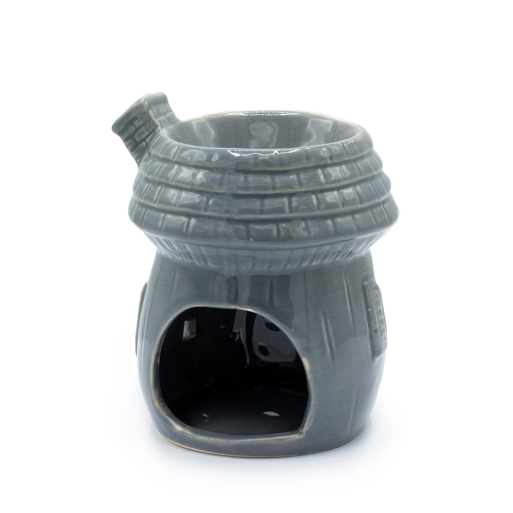 Mushroom House Ceramic Oil Burner - Grey