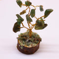 Green Aventurine Mini Gemstone Tree on Wood Base, 15 Stones