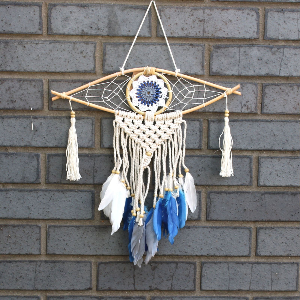Small Macrame Eye Dream Catcher - Assorted Colours – view 4