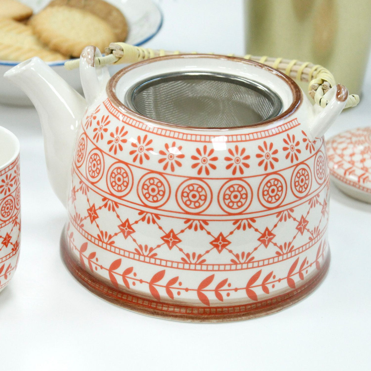 Ceramic Herbal Teapot Set with 6 Cups - Amber – view 7