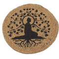 Jute Place Mat, Bodhi Tree Print, 30cm