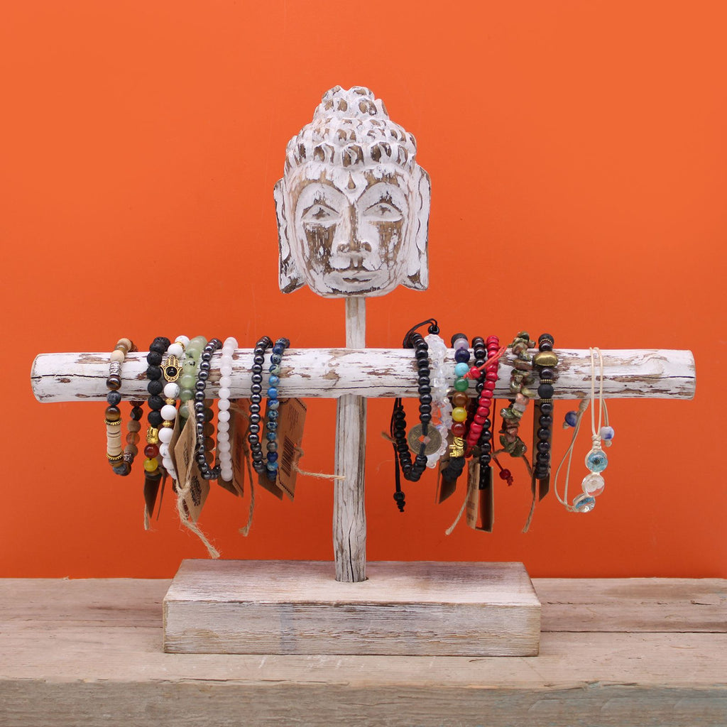 Single Branch and Buddha Jewellery Stand - Whitewash – view 2