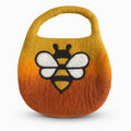 Water Felted Bee Bag - Sunrise Orange, One Handle