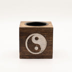 Square Mango Wood Oil Burner - Yin Yang – view 2