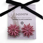 Soft Pink Vintage Glass Flowers Earrings – view 7