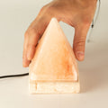USB Pyramid Himalayan Salt Lamp, 9 cm, Colour Changing