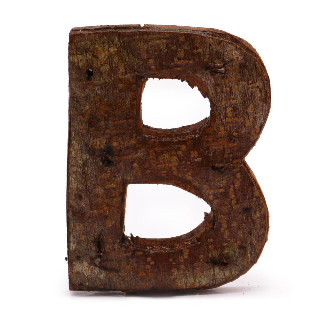 Rustic Bark Letter B - 7cm – view 2