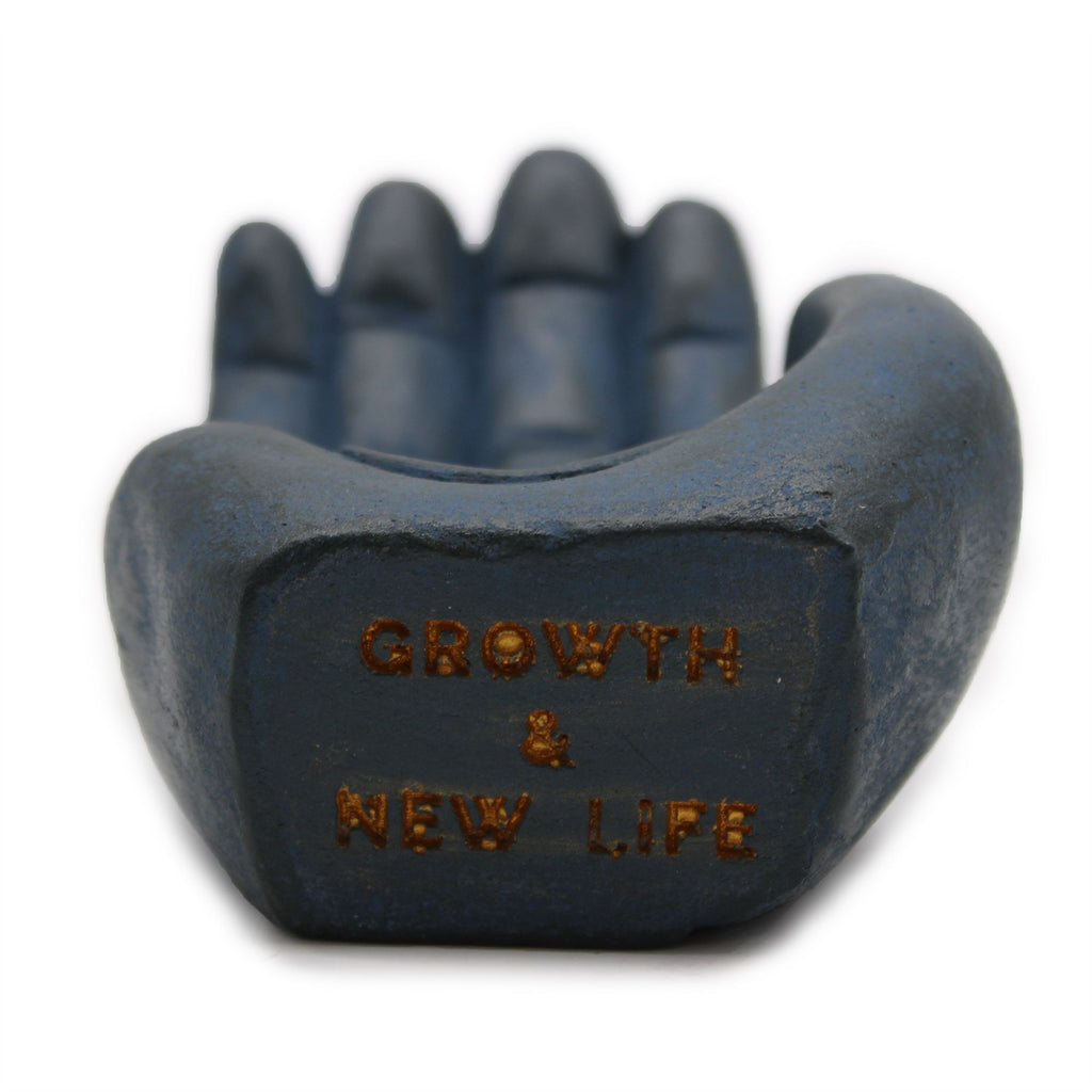 Fertility Hand Incense Burner in Blue – view 2