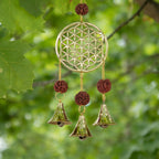 Brass Flower of Life Wind Chime - 3 Bells, 6x27cm – view 4