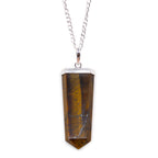 Tiger Eye Flat Pencil Pendant Necklace – view 3