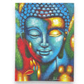 Buddha Painting, Blue & Gold Flower - 75 x 55cm