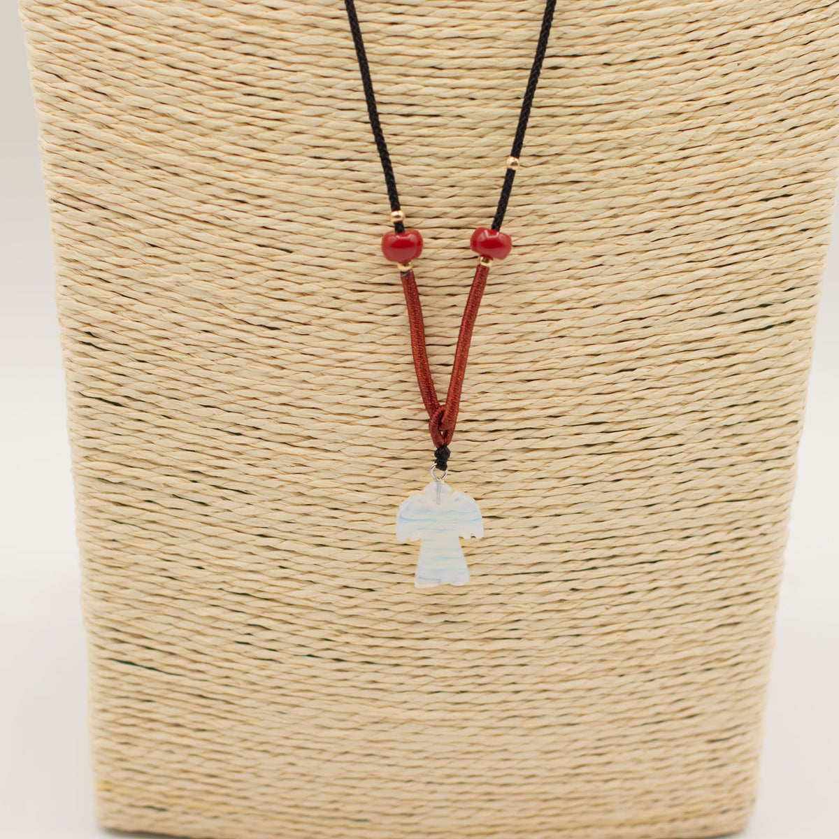 Opalite Angel Cord Necklace Pendant – view 2