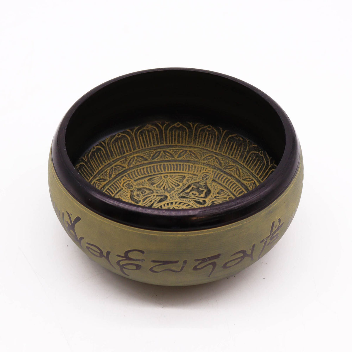 Earth Powder Singing Bowl - Mantra Five Buddha (16cm)