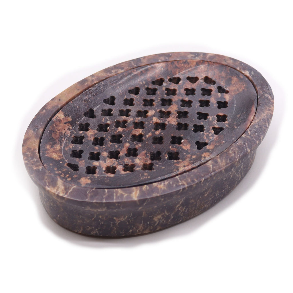Soapstone Soap Dish & Drainer, Oval – view 2