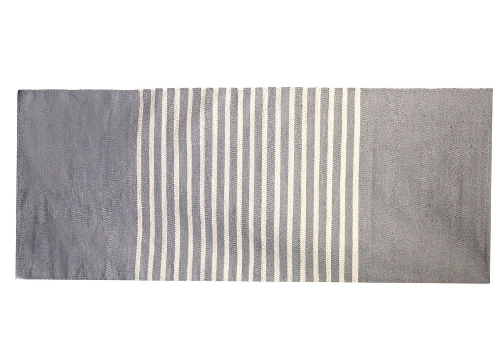 Indian Cotton Rug - Grey - 70x170cm – view 7