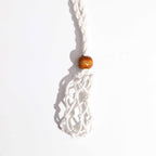 Waxed Cotton Necklace Cord 45cm - White – view 3