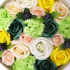 Round Soap Flower Gift Box - Spring Yellow & Green – view 3