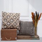 Grey Squares Cushion Cover, 40x40cm – view 2