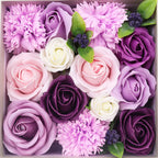 Square Soap Flower Gift Box - Lavender Rose & Carnation – view 3