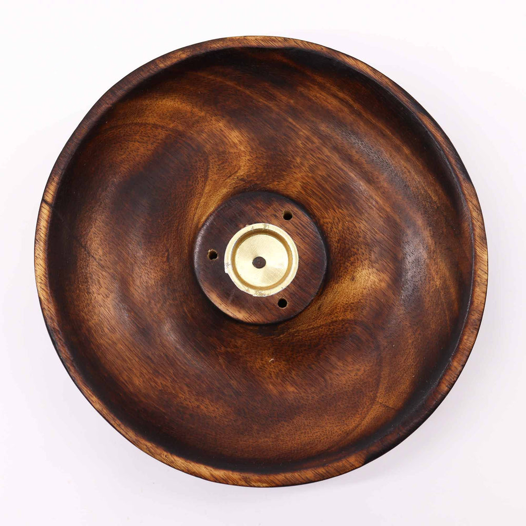 Plain Incense Stick & Cone Burner Disc - Mango Wood – view 4