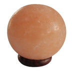 Himalayan Salt Lamp Ball on Large Wooden Base – view 2