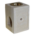 Carved Sandstone Oil Burner - Square Moorish Style
