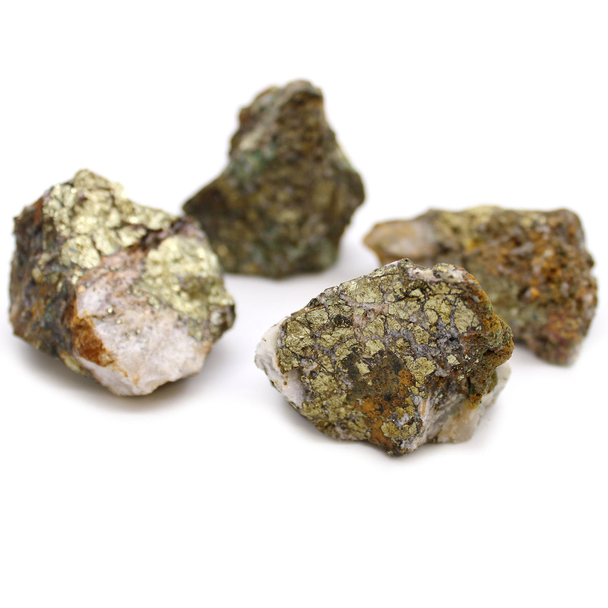 Chalcopyrite Mineral Specimen Tray, Approx 80 Pieces – view 4