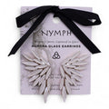 Nymph Pearl Angel Wings Vintage Glass Earrings