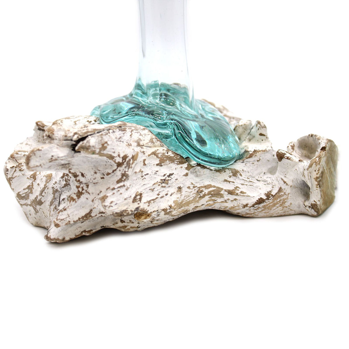 Molten Glass Vase on Whitewash Wood - Medium – view 7