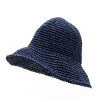 Nomad Sari Floppy Straw Sun Hat - Navy Blue – view 5