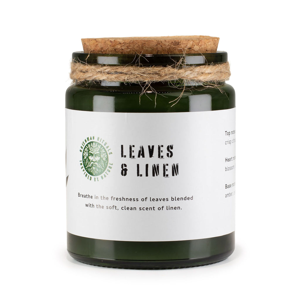 Greenman Woodwick Soy Candle - Leaves and Linen – view 8