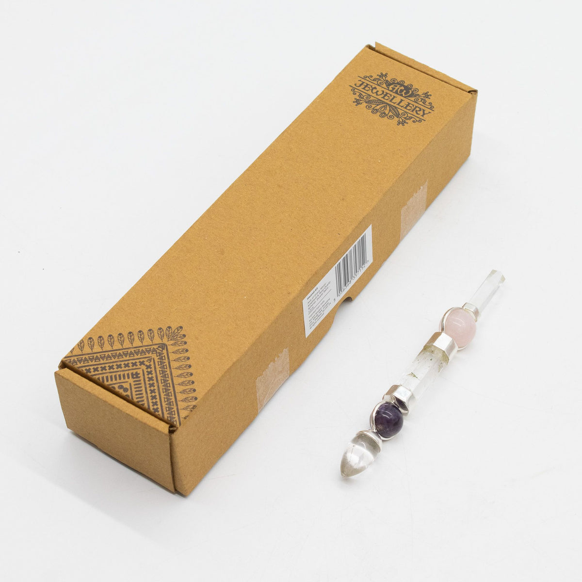 Axis of Grace Wand - Amethyst & Rose Quartz Spheres - 12cm – view 7