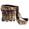 Chocolate Jacquard Sling Bag - Nepal Style