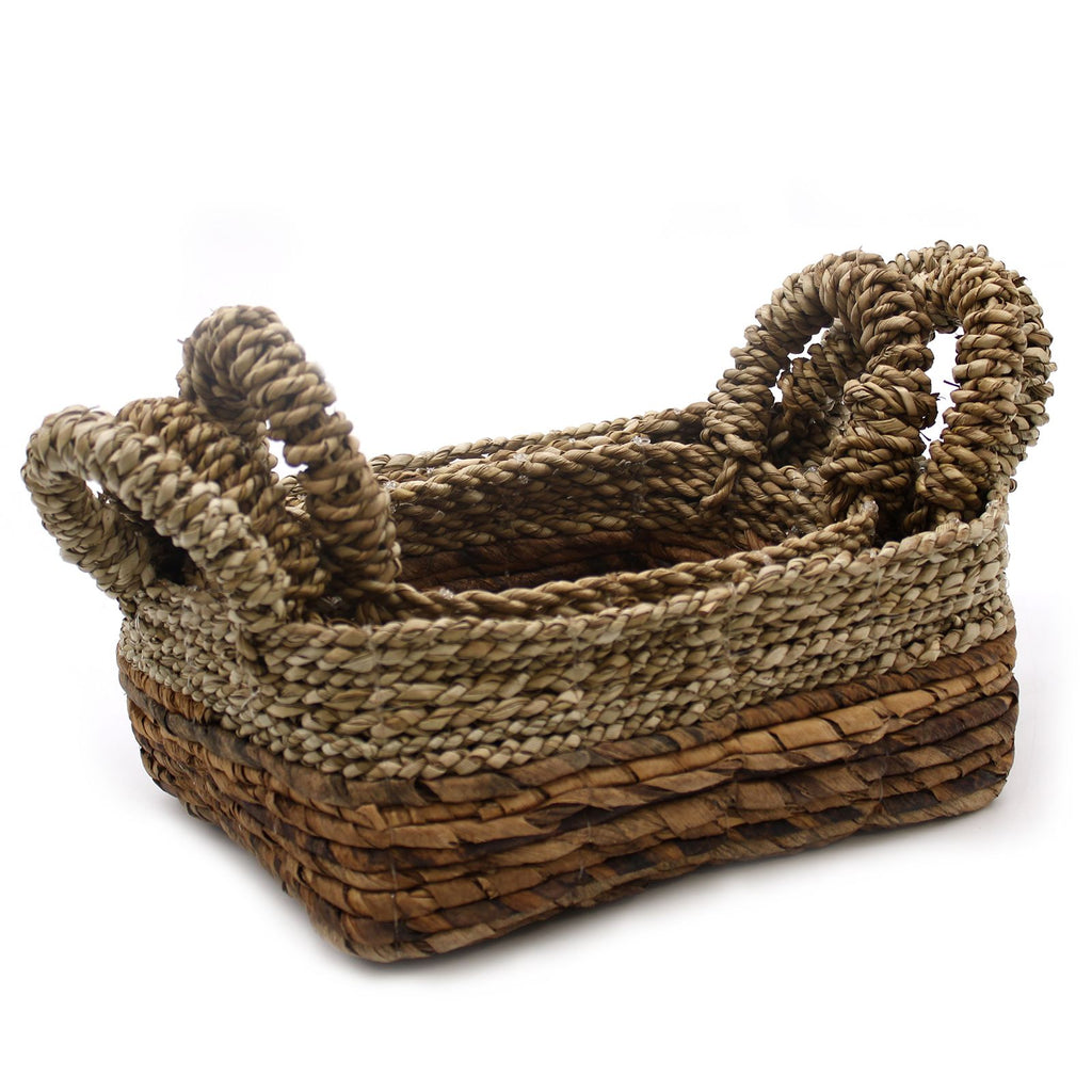 Banana Leaf & Seagrass Square Baskets, Set of 3 – view 7