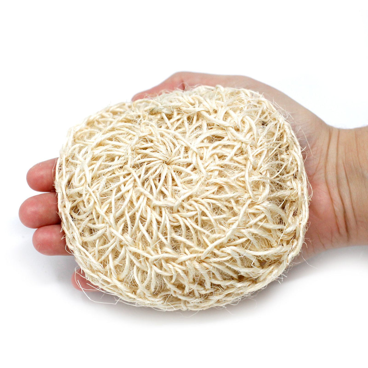 Sisal Sponge and Scrub - Soft Round Exfoliating Cushion – view 4