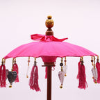 Bali Home Decor Parasol - Pink Cotton - 40 cm – view 4